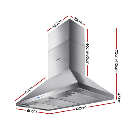 Soft touch three speed switch with LCD display on the range hood