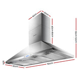 Three speed soft touch switch with LCD display on the range hood