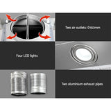 Adjustable stainless steel chimney sections for the range hood