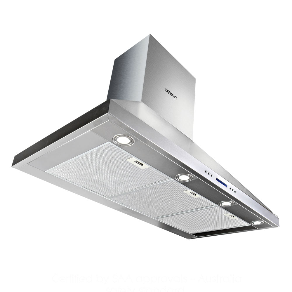 Dimension diagram of the 1500 mm silver twin motor range hood
