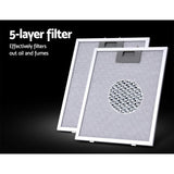 Five layer aluminium filter removed from the black range hood