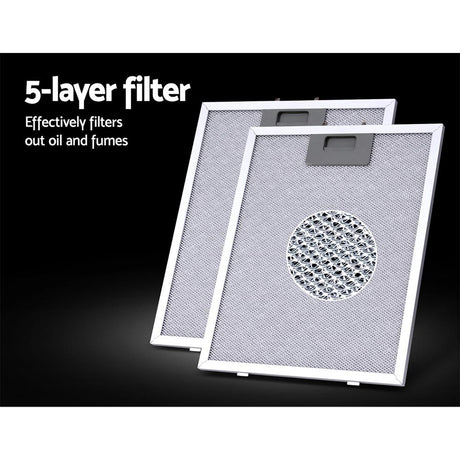 Five layer aluminium filter removed from the black range hood