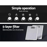 Five layer aluminium filters removed from the range hood