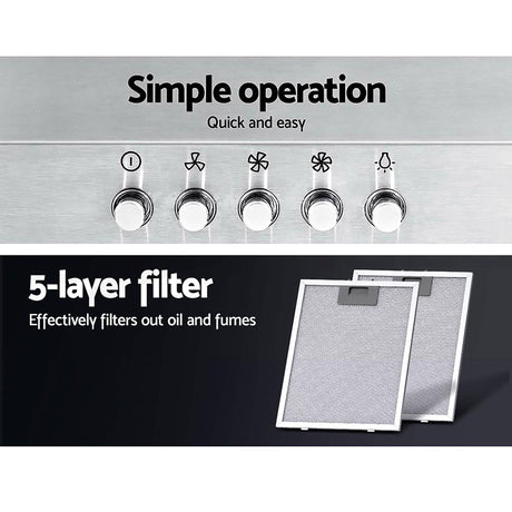 Five layer aluminium filters removed from the range hood