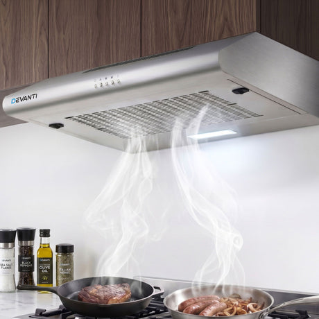 Slimline 600 mm stainless steel range hood
