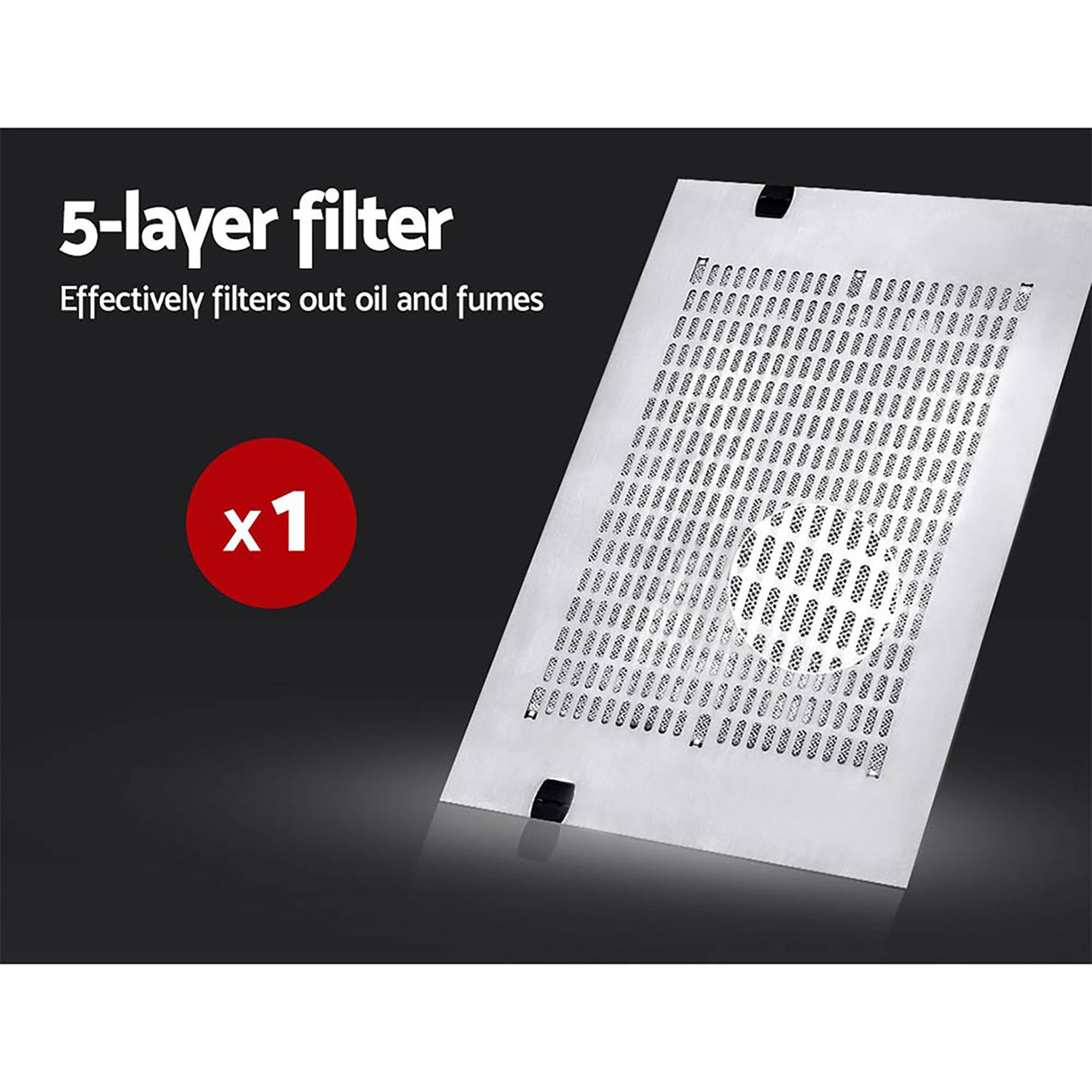 Five layer aluminium filter removed from the slimline range hood