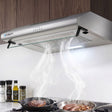600 mm stainless steel fixed range hood with glass visor