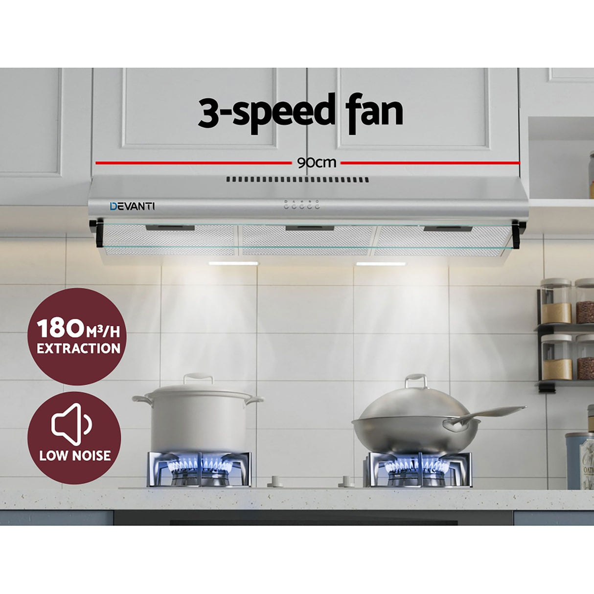 Five layer aluminium grease filters removed from the range hood