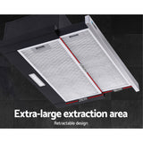 Two washable five layer aluminium grease filters removed for cleaning