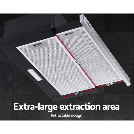 Two washable five layer aluminium grease filters removed for cleaning