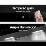 Adjustable chimney flue of the 600 mm glass range hood