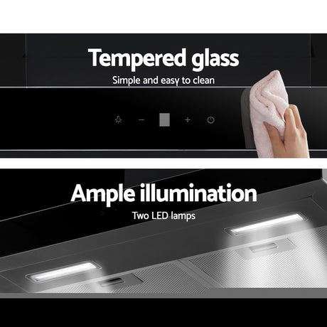 Adjustable chimney flue of the 600 mm glass range hood