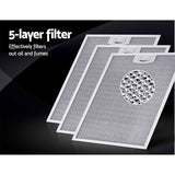 Five layer aluminium filters removed from the range hood