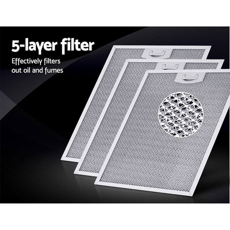 Five layer aluminium filters removed from the range hood