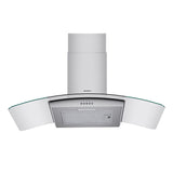 Mechanical three speed controls on the canopy range hood