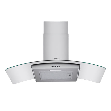 Mechanical three speed controls on the canopy range hood