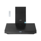 Range hood touch control panel with LED clock display