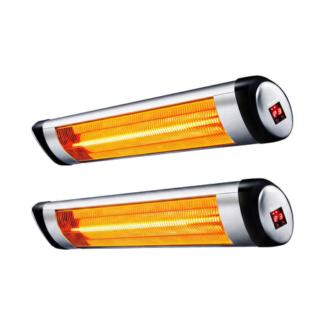 Dimension diagram of the radiant strip heater, 66 x 9.5 x 20 cm
