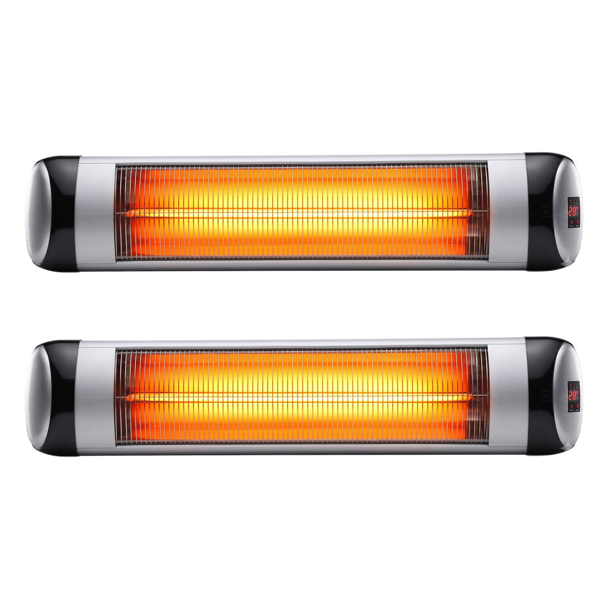 LED control panel on the end of the 2000 W radiant strip heater