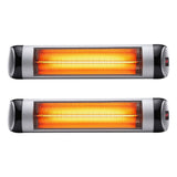 LED control panel on the end of the 2000 W radiant strip heater