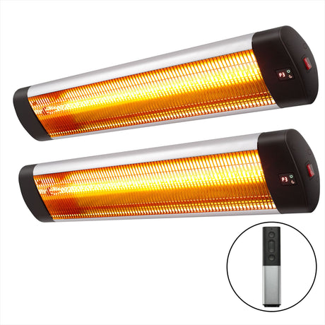 Dimension diagram of the radiant strip heater, 105 x 7 x 20 cm