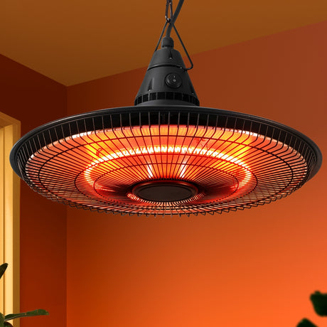 Dimension diagram of the 1500 W hanging infrared patio heater