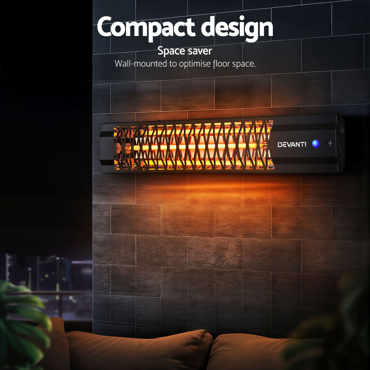 Remote control supplied with the infrared strip heater