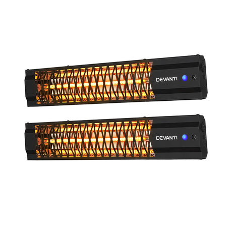 Dimension diagram of the infrared strip heater, 65 x 6 x 13.5 cm