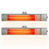 Aluminium reflector and heating element inside the infrared strip heater