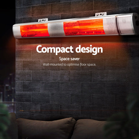 Remote control supplied with the 3000 W infrared strip heater