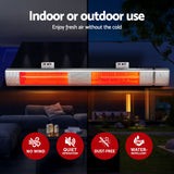 Mounting accessories and screws supplied with the infrared heater