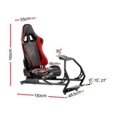Artiss Racing Simulator Cockpit — Premium Steel and PVC Leather — Allure Home Collections