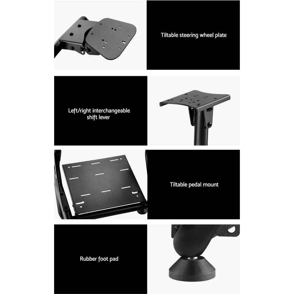 Artiss Racing Simulator Cockpit — Premium Steel and PVC Leather — Allure Home Collections