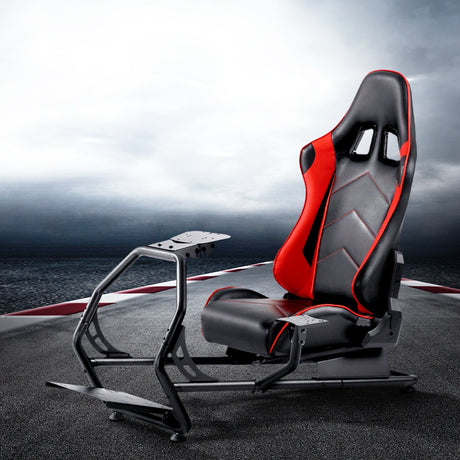 Artiss Racing Simulator Cockpit — Premium Steel and PVC Leather — Allure Home Collections