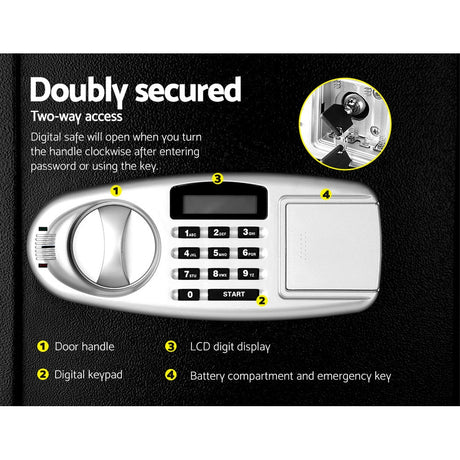 Estepona Security Safe, Double Door, Digital Keypad