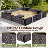 Square sandpit liner detail