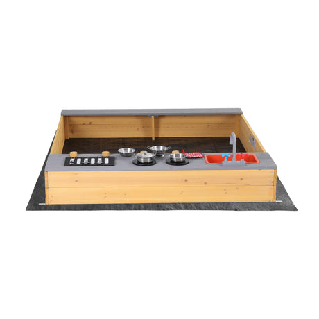 Wooden sandpit mud kitchen stove knobs