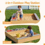 Wooden sandpit mud kitchen storage shelf