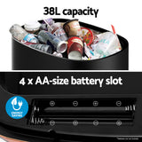 Devanti 38L Motion Sensor Bin Rubbish Automatic Black