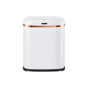 Queenstown white steel 38L motion sensor kitchen bin in a modern kitchen
