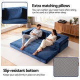 Ametlla 2 Seater Sofa Bed, Blue