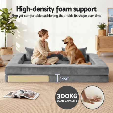 Elodie Velvet Sofa Bed, Grey, view 8