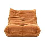 Avela Velvet Floor Lounge, Brown, view 3