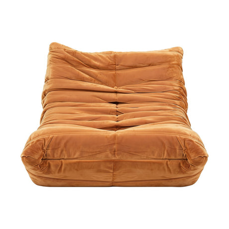 Avela Velvet Floor Lounge, Brown, view 3