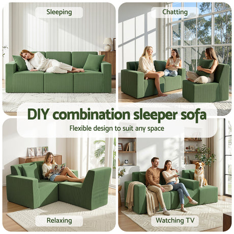 Marlowe Three Seater Modular Sofa Bed, view 5