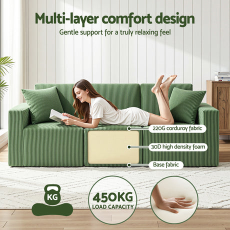 Marlowe Three Seater Modular Sofa Bed, view 7