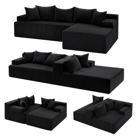 Marlowe L Shaped Four Seater Modular Sofa, view 2