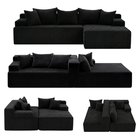 Marlowe L Shaped Four Seater Modular Sofa, view 3