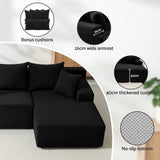 Empuries 4 Seater Modular Sofa, Black