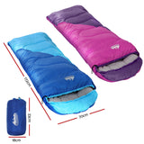 Weisshorn Kids Sleeping Bag Set of 2, Single 172cm, Thermal, Camping Hiking